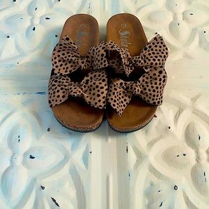 “SHEIN” Double Bow Slide Sandals